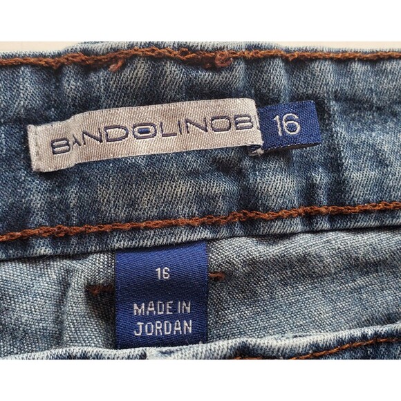 BandolinoBlu Bootcut Jeans Sz 16 Stella Embellished Back Flap Pockets Women's - Picture 6 of 13